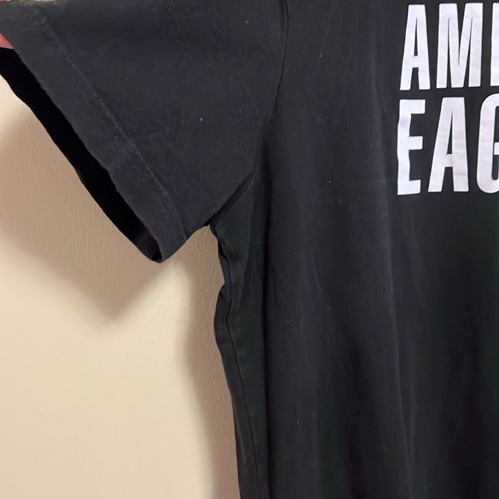 American Eagle Black Graphic Casual Tee, Standard Fit, Size Large - Picture 7 of 9